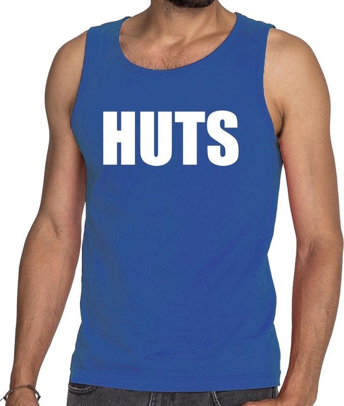 HUTS - Tanktop - Blauw - Heren Singlet