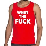Bellatio Decorations - Tanktop - Rood - Heren - What the Fuck