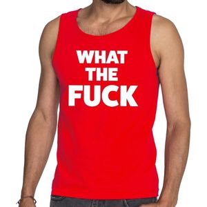 Bellatio Decorations - Tanktop - Rood - Heren - What the Fuck