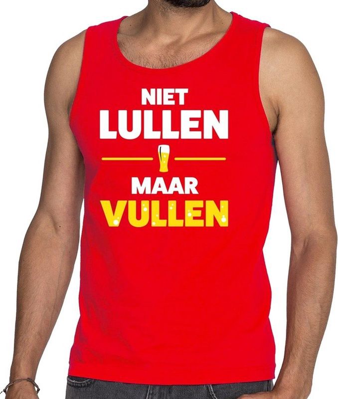 Bellatio Decorations - Tanktop - Rood - Katoen