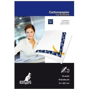 10x Blauwe hobby carbon/transfer/overtrek papieren vellen A4 formaat - Carbonpapier