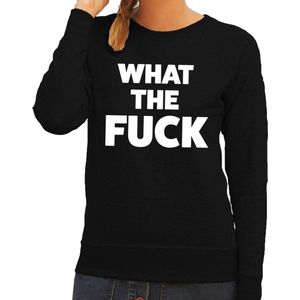 What the Fuck tekst sweater zwart dames - dames trui What the Fuck