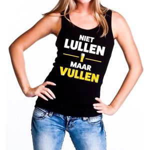 Bellatio Decorations - Niet Lullen maar Vullen - Tanktop - Zwart - Katoen