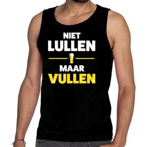 Bellatio Decorations - Niet Lullen maar Vullen - Tanktop - Zwart - Heren