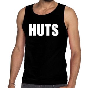 Bellatio Decorations - HUTS - Singlet - Zwart - Katoen