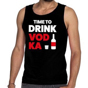 Bellatio Decorations - Tanktop - Zwart - Heren - Time to drink Vodka