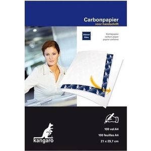 Carbonpapier/transferpapier/overtrekpapier blauw A4 - 100x vellen - overtrekvellen