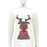 Gebreide Trui - Wit - 100% Polyacryl - Dames