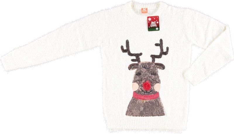 Gebreide Trui - Wit - 100% Polyacryl - Dames