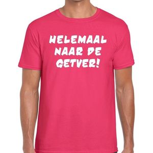 Helemaal naar de getver t-shirt roze heren