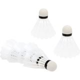 Badminton shuttles - 6x - wit - badmintonnen - shuttels - Sport speelgoed - Voordelig geprijsd