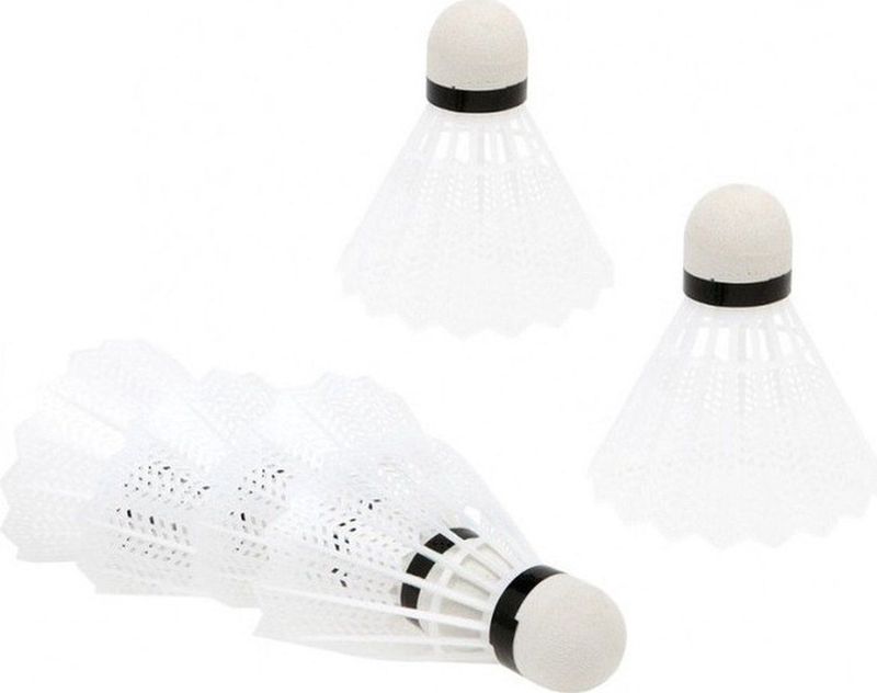 Badminton shuttles - 6x - wit - badmintonnen - shuttels - Sport speelgoed - Voordelig geprijsd