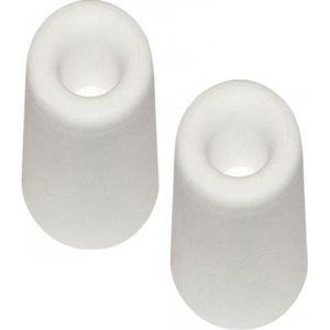 Deurbuffer / deurstopper - 2x - wit - rubber - 75 x 40 mm - deurstop - Deurstoppers