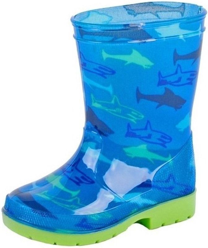 Blauwe Kinder Regenlaarzen - Rubberen Haaien Print - PVC - Voor Kinderen
