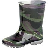 Groene peuter/kinder regenlaarzen leger - Rubberen leger print laarzen/regenlaarsjes voor kinderen