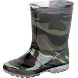 Groene kleuter/kinder regenlaarzen leger - Rubberen leger print laarzen/regenlaarsjes voor kinderen