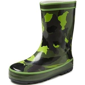 Groene kinder regenlaarzen camouflage - Rubberen camouflage print laarzen/regenlaarsjes voor kinderen