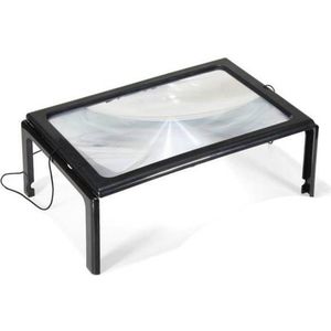 Leesloep / leesloupe A4 met LED en 3x vergroting - loep / loupe - 21 x 28 cm