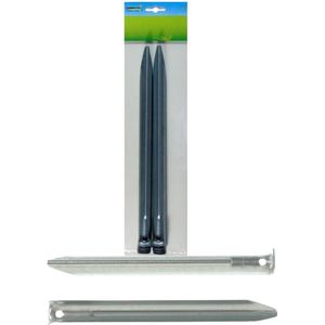 20x Tent haringen van metaal halfrond 30 cm - Tentharingen - Kampeerspullen - Tent opzetten camping/outdoor benodigdheden
