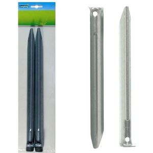 Tent haringen - 10 stuks - van metaal halfrond - 24 cm - tentharingen