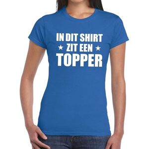 In dit shirt zit een Topper tekst t-shirt blauw voor dames