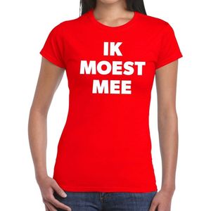 Ik moest mee t-shirt rood voor dames - Toppers kleding