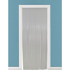 Vliegengordijn/deurgordijn PVC tris wit - 90 x 220 cm - Insectenwerende vliegengordijnen