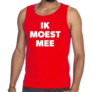 Ik moest mee tekst tanktop/mouwloos shirt rood voor heren XL