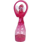 1x Waterspray ventilatoren roze 28 cm - Zomer ventilator met waterverstuiver voor extra verkoeling