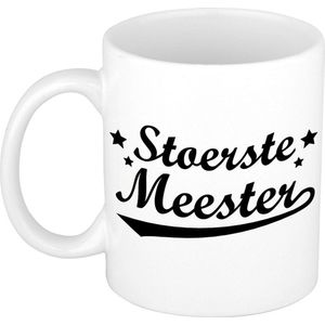 Afscheidscadeau Stoerste meester beker / mok bedankt 300 ml - Meesterdag/einde schooljaar cadeau