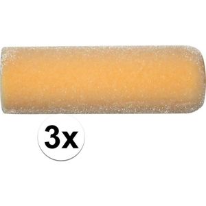 3x Velvet lakverfroller acryl 10 cm