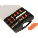Opberg/sorteer boxen/dozen met 20 vakken 25 cm - Gereedsschapskist - Toolbox - Met verwijderbare tussenschotten