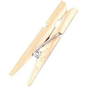 24x Mini houten wasknijpers 4.5 cm