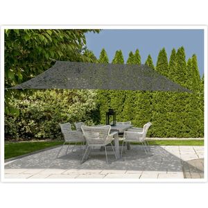 Schaduwdoek - rechthoek - camouflage antraciet - 2 x 3 meter - zonwering