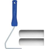 Veba - Verfroller Beugel - Blauw - Metaal - Inclusief 2x Lakverfroller Extra Fijn 10 cm