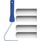 Verfbeugel Voor Latex- en Lakrollers 10 cm - Inclusief 4 Stuks Lakrollers Extra Fijn