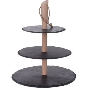 Leisteen etagere 3-laags 30 cm - Serveerplateaus/etageres van leisteen