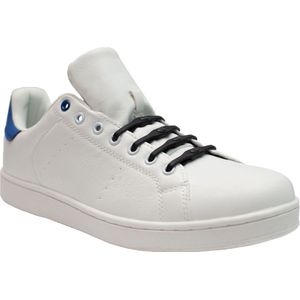 8x Navy blauwe schoenveters elastisch/elastiek siliconen voor brede voeten/schoenen
