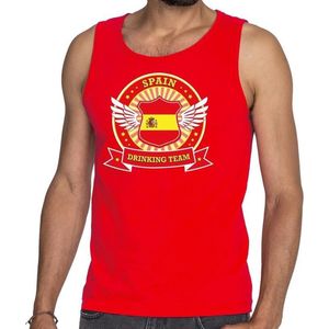 Bellatio Decorations - Spain Drinking Team - T-shirt - Rood - Katoen