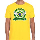 Bellatio Decorations - Brasil Drinking Team - T-shirt - Geel - Voor Heren