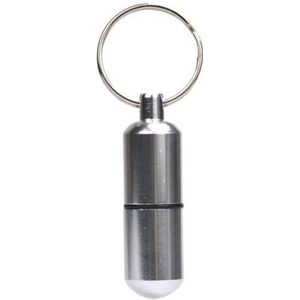 Sleutelhanger met mini pillenkoker voor medicatie - Medicijnen meenemen 25 x 85 mm