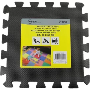 Relaxdays speelmat verkeer, 9-delige puzzelmat, kinderen & baby's