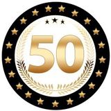 50x Luxe bierviltjes met 50 jaar zwart/goud - Themafeest 50 jaar - Abraham/Sarah feestversiering
