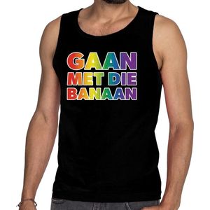 Bellatio Decorations - Gaan met die banaan - Tanktop - Zwart - Heren