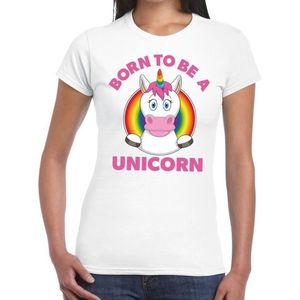 Gay pride born to be a unicorn t-shirt wit dames