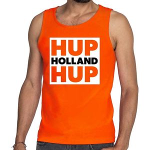Bellatio Decorations - Tanktop - Oranje - Hup Holland Hup - Mouwloos