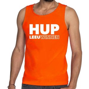 Nederland supporter tanktop mouwloos shirt Hup LeeuWinnen oranje heren - landen kleding