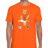 Nederland supporter t-shirt dameselftal Leeuwin met bal oranje heren - landen kleding