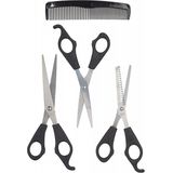 Voordelige kappersschaar set 4-delig - Kappersset - Thuiskapper - 2x Knipscharen - 1x Haarkam - 1x Uitdunkam