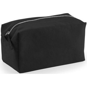Toilettas/make-up tas zwart 21 cm voor heren/dames - Reis toilettassen/make-up etui - Handbagage